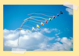 Image of a rainbow kite